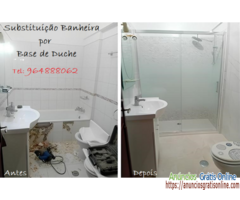 Substituição Banheira por Base de Duche